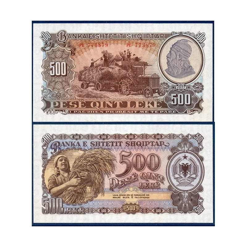 Albanie Pick N°31a, Billet de banque de 500 Leke 1957