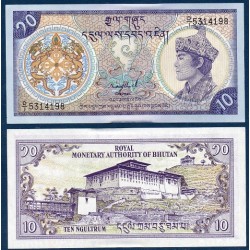 Bhoutan Pick N°15a Billet de banque de 10 Ngultrum 1986