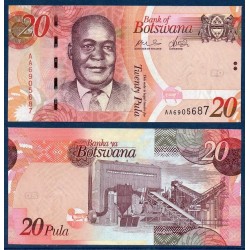 Botswana Pick N°31, Billet de banque de 20 Pula 2009-2014