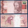 Bresil P.254a, neuf Billet de 10 reais 2010 marron