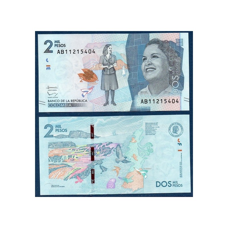 Colombie Pick N°458a, Billet de banque de 2000 Pesos 2015