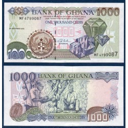 Ghana Pick N°32h, Billet de banque de 1000 Cedis 2002