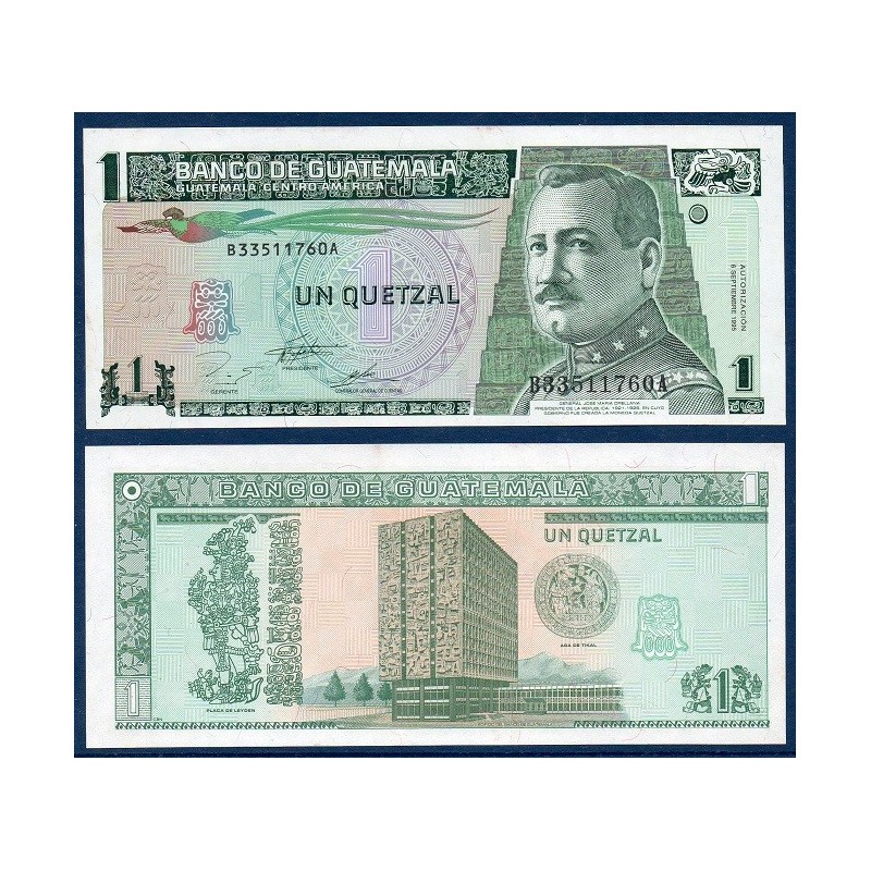 Guatemala Pick N°87c, Billet de banque de 1 Quetzal 1995