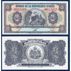 Haïti Pick N°260a, Billet de banque de 2 Gourdes 1992