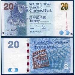 Hong Kong Pick N°297e, Billet de banque de 20 dollars 2016