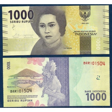 Indonésie Pick N°154a, Billet de banque de 1000 Rupiah 2016