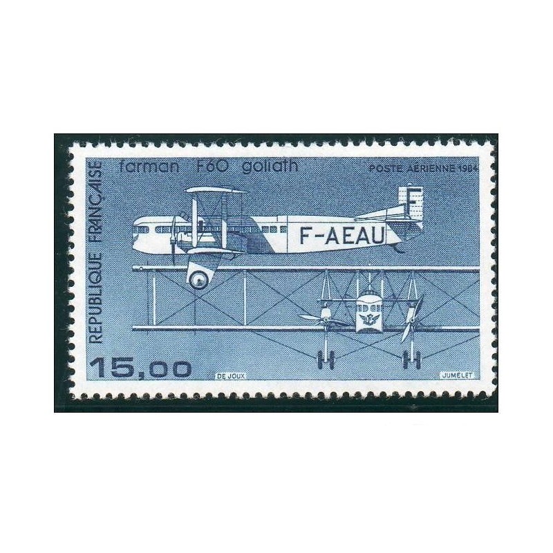 Timbre France Poste Aérienne Yvert 57b Avion bimoteur Farman F60 Goliath