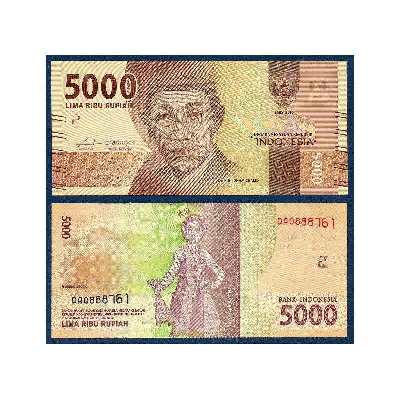 Indonésie Pick N°156a, Billet de banque de 5000 Rupiah 2016