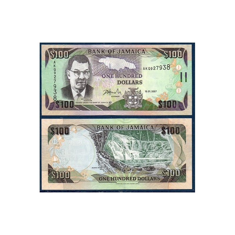 Jamaique Pick N°84c, Billet de banque de 100 dollars 2007