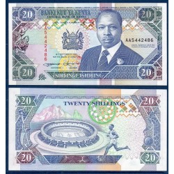 Kenya Pick N°31, Billet de banque de 20 Shillings  1993-1994