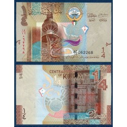 Koweit Pick N°29 Billet de banque de 1/4 Dinar 2014