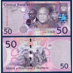 Lesotho Pick N°23a, Billet de banque de 50 Maloti 2010