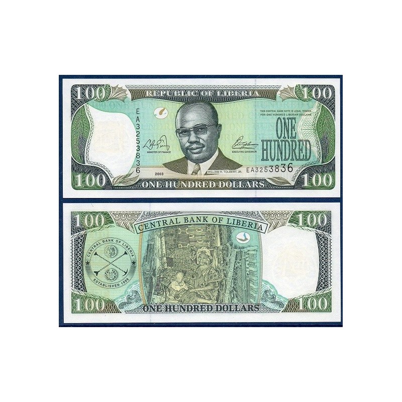 Liberia Pick N°30a, Billet de banque de 100 Dollars 2003