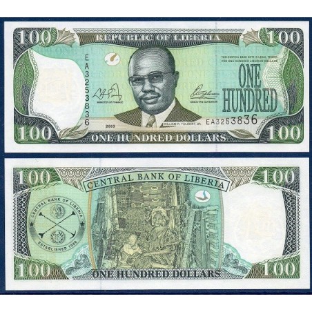 Liberia Pick N°30a, Billet de banque de 100 Dollars 2003