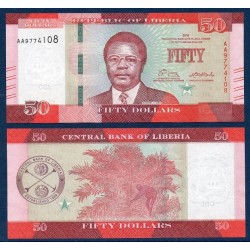 Liberia Pick N°34a, Billet de banque de 50 Dollars 2016