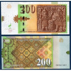 Macedoine P.23, neuf Billet de 200 Denari 2016 Fibule