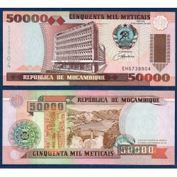 Mozambique Pick N°138, Billet de banque de 50000 meticais 1993