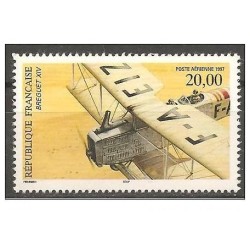 Timbre France Poste Aérienne Yvert 61 Biplan Breguet XIV