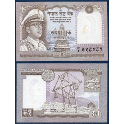 Nepal Pick N°16, Billet de banque de 1 rupee 1972