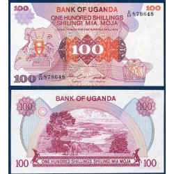 Ouganda Pick N°19, Billet de banque de 100 Shillings 1982