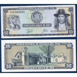Perou Pick N°101, Billet de banque de 50 Soles 1969-1974
