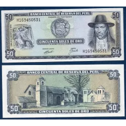 Perou Pick N°101c, Billet de banque de 50 Soles 1972-1974