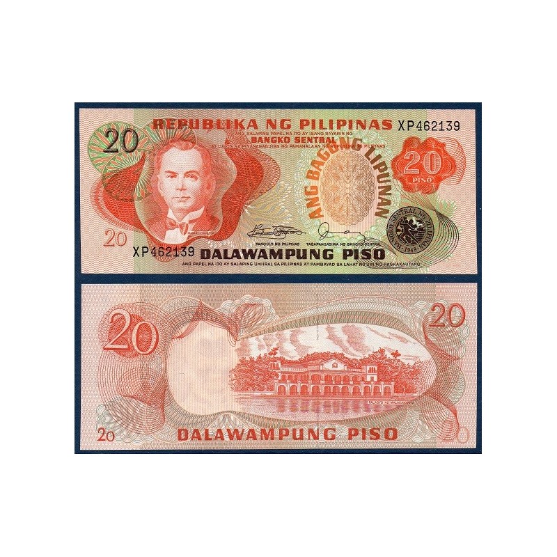 Philippines Pick N°162c, Billet de banque de 20 Piso 1978