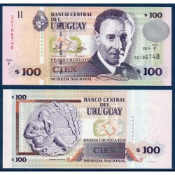 Uruguay Pick N°88b, Billet de banque de 100 Pesos 2011
