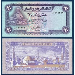 Yemen Pick N°19, Billet de banque de banque de 20 Rials 1983-1985