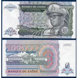 Zaire Pick N°41a, Billet de banque de 100000 Zaires 1992