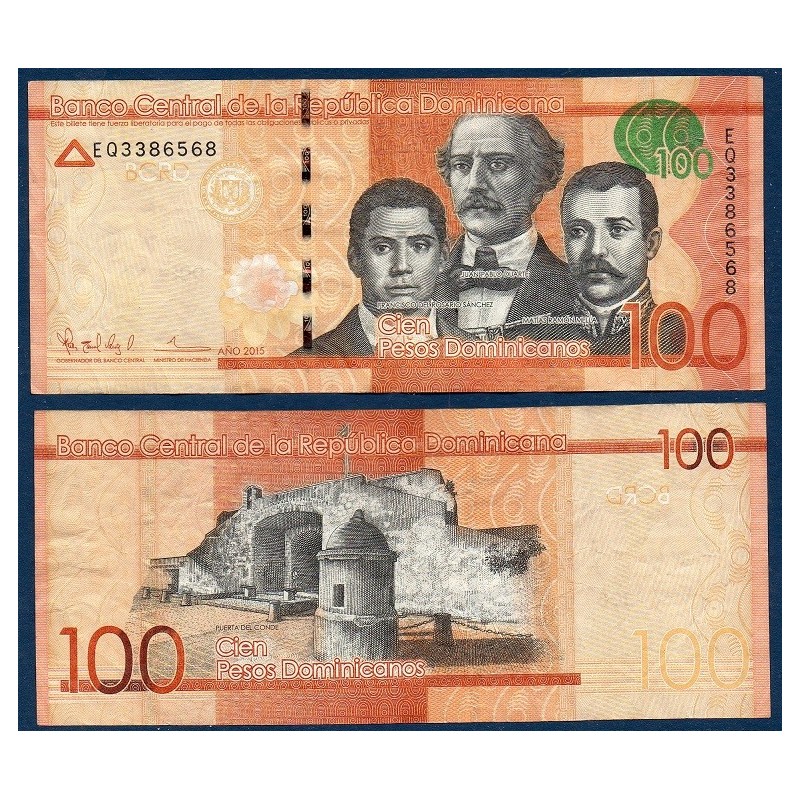 Republique Dominicaine Pick N°190b, Billet de banque de 100 Pesos 2015