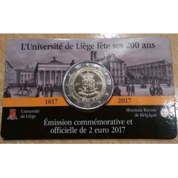 2 euros commémorative Belgique 2017 Université de Liège version Francaise