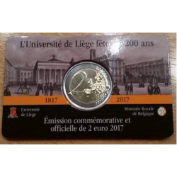 2 euros commémorative Belgique 2017 Université de Liège version Flamande