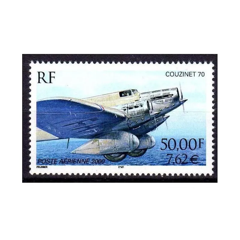 Timbre France Poste Aérienne Yvert 64a dentelé 13x13 3/4 couzinet 70 Timbre France Poste Aérienne Yvert 64a dentelé 13x13 3/4 couzinet 70
