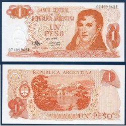 Argentine Pick N°287, Billet de banque de 1 Peso 1970-1973