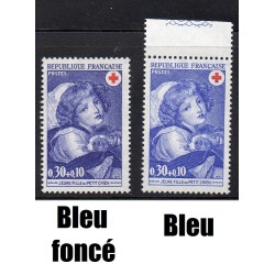 Timbre Yvert No 1700 bleu trés boncé au lieu de normal neuf luxe** Croix rouge