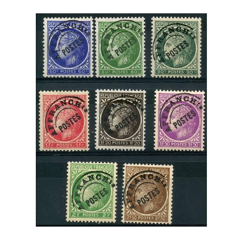 Timbres France Préoblitérés Yvert 87-93  Série complète Cérès de Mazelin