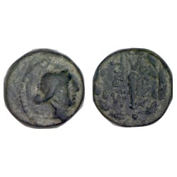 lydie, Sardes demi-Unité Cuivre (-180 à -133) Apollon et Massue