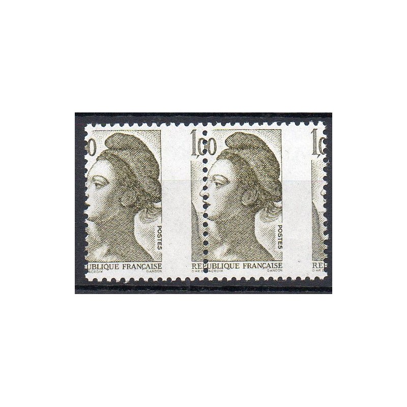 Timbres Yvert No 2185c variété piquage à cheval neufs luxe**  liberté de Gandon