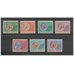 Timbres France Préoblitérés Yvert 123-129 Série complète monnaies Gauloises