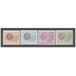Timbres France Préoblitérés Yvert 134-137 Série complète monnaies Gauloises