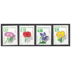 Timbres France Préoblitérés Yvert 240-243 Fleurs sauvages