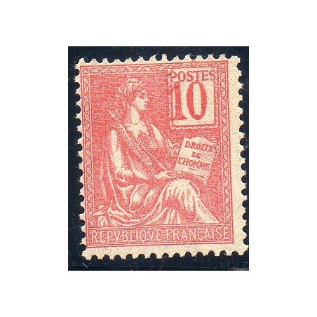 Timbre Yvert No 112a variété chiffre déplacé, Neuf ** type mouchon