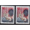 Timbre Yvert No 1425c Rouge décalé neuf luxe** La dame a la licorne