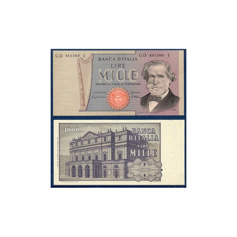 Italie Pick N°101g, Billet de banque de 1000 Lire 1969-1981