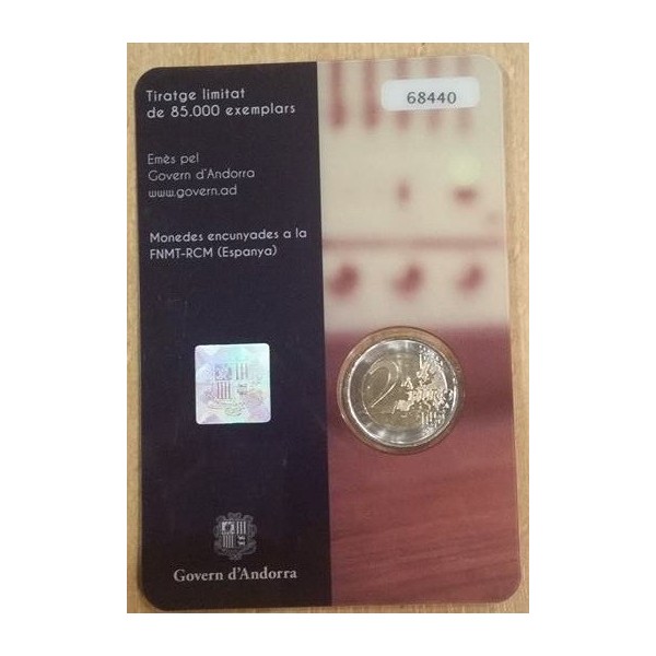 2 euros commémorative Andorre 2016 radio et télévision