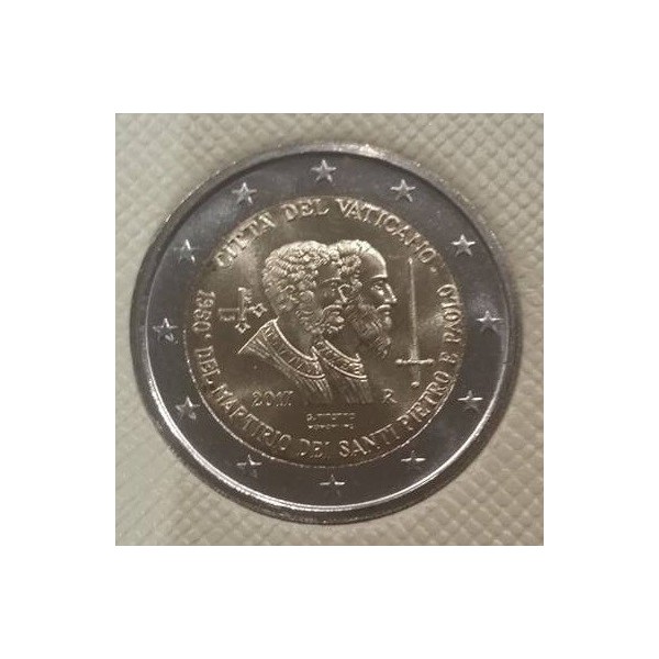 2 euros commémorative Vatican 2017 St Pierre et st Paul