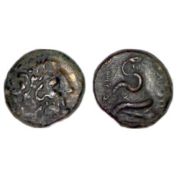 Mysie, Pergame unité Cuivre décapée (-190 à -133) Asklepios et Serpent