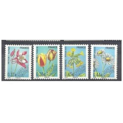 Timbres France Préoblitérés Yvert 253-256 Série flore, fleurs