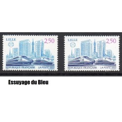 Timbre Yvert No 2811 Macule de Bleu luxe** Congrès Lille